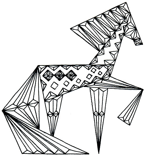 Рис. 10. Изображение коня для  трехгранно-выемчатой резьбы