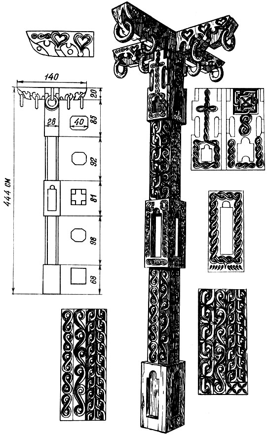Рис. 68. Декоративный ('крутящийся') столб в мечети с. Рича