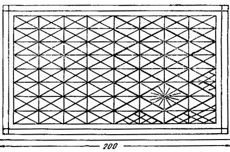 Рис. 93. Схема расчерчивания косой сетки в прямоугольнике